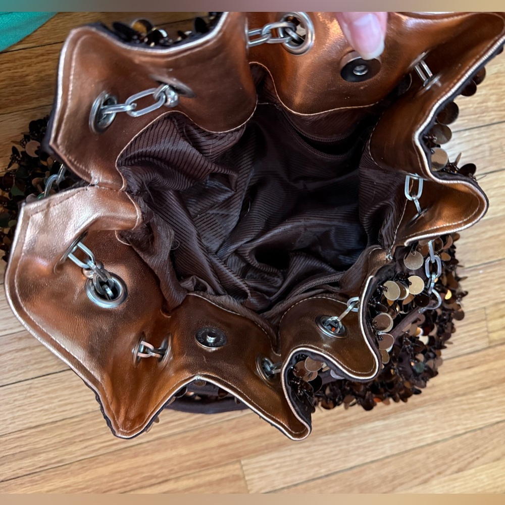 Brown sequin bag - Picture 4 of 4
